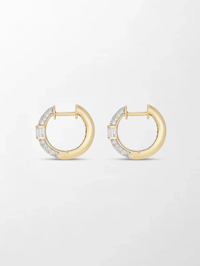 Baby Pavé Baguette hoops