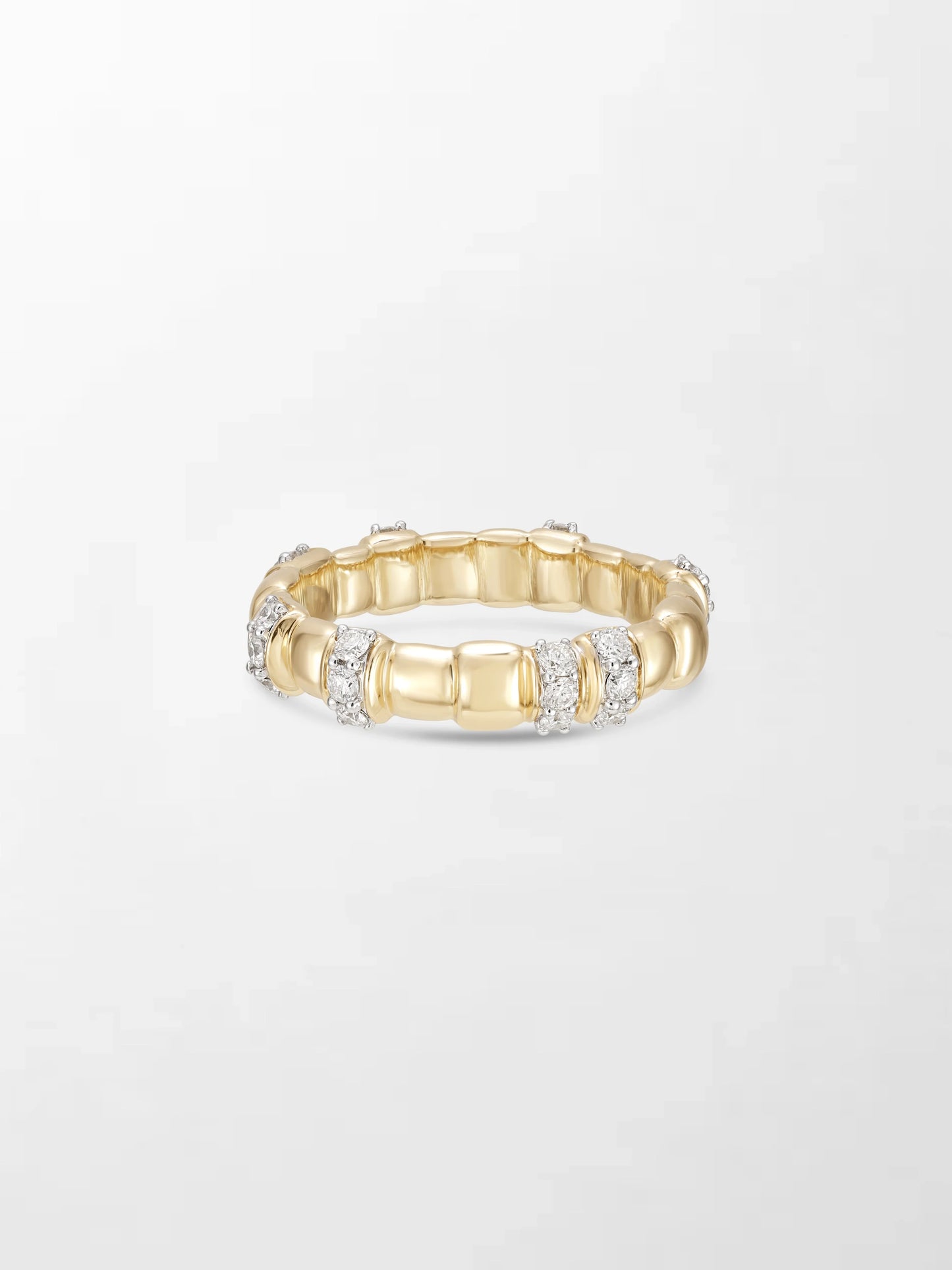 Sleek Gold Grooved Band