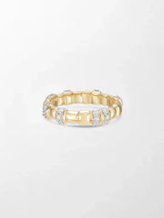 Sleek Gold Grooved Band