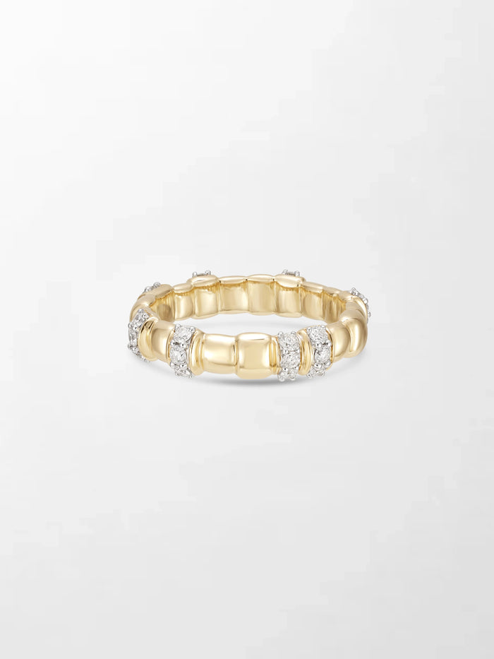 Sleek Gold Grooved Band