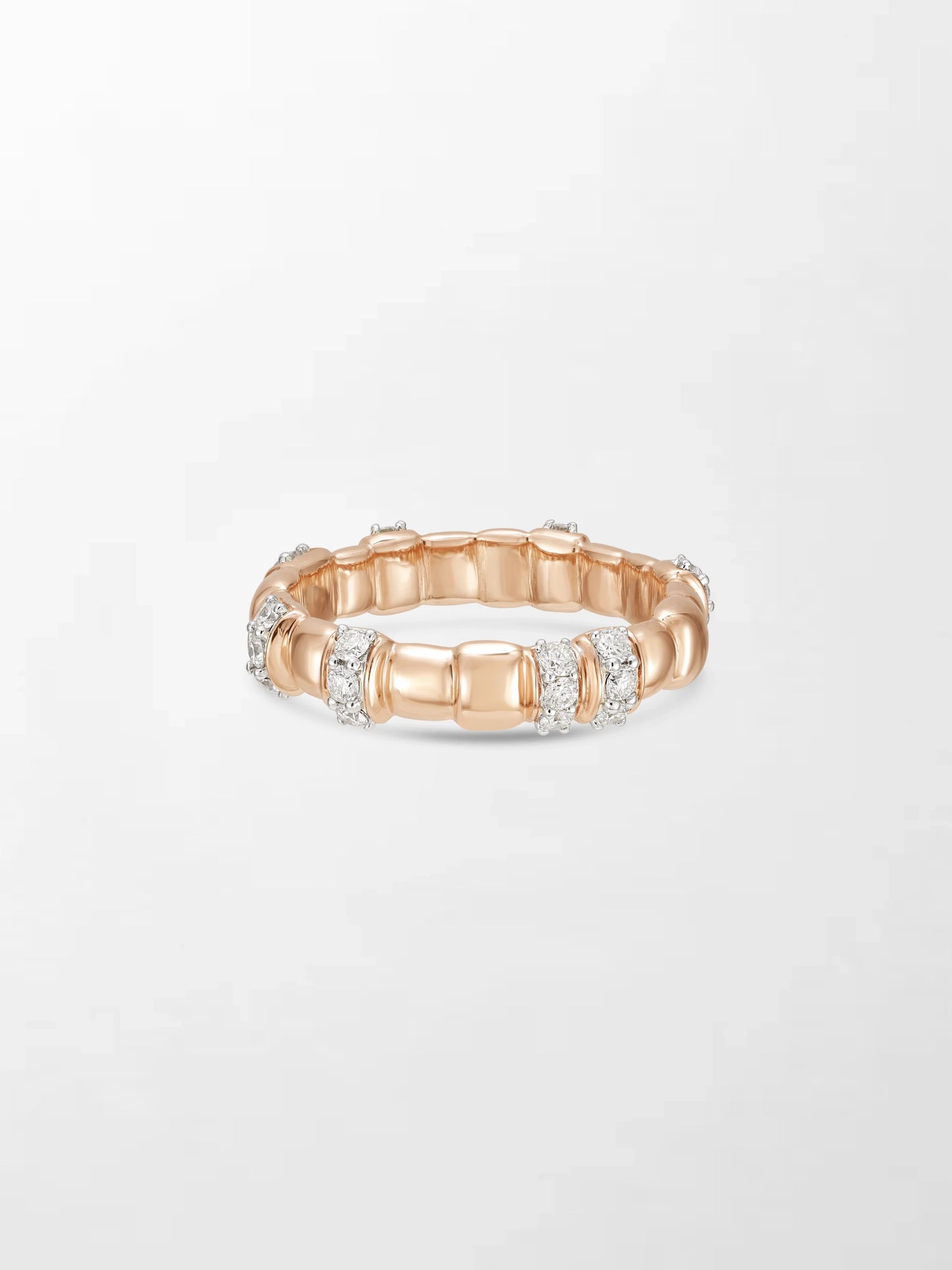 Sleek Rose Grooved Band
