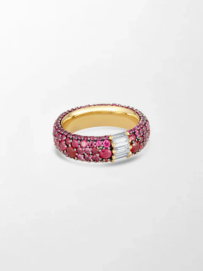 Ruby Pavé Baguette Band