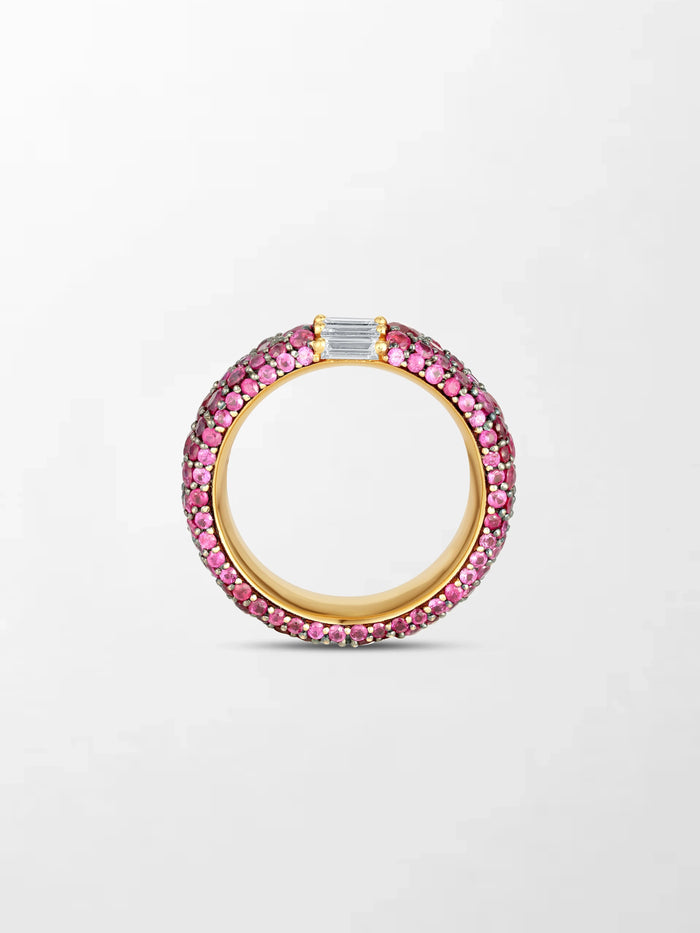 Ruby Pavé Baguette Band