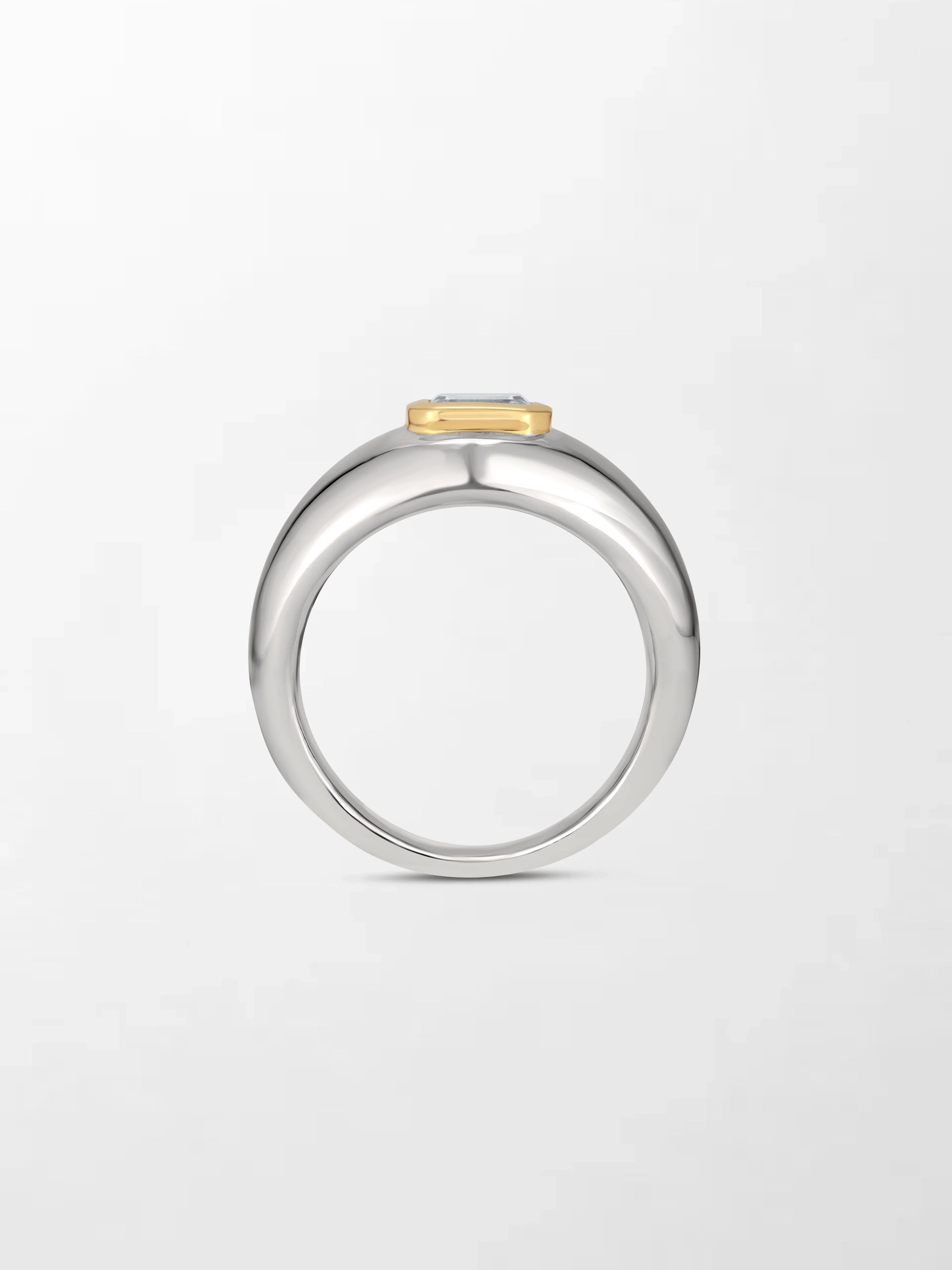 Emerald Duo-Tone Ring