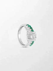 Emerald Baguette Clasp Ring